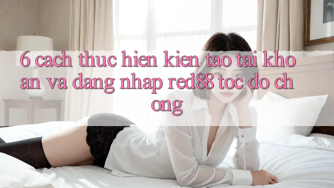 6. Cách thực hiện kiến tạo tài khoản và đăng nhập Red88 tốc độ chóng